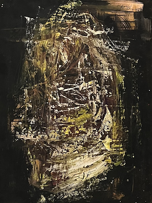 Serkan Mustafa imzalı tablo — Karışık Teknik, 42×30 cm, 1.500 TL müzayede satışı