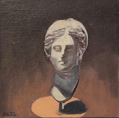 Ahmet Uzuner imzalı tablo — Yağlı Boya, 15×15 cm, 1.250 TL müzayede satışı