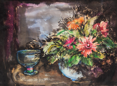 Nesrin Özemre imzalı tablo — Sulu Boya, 35×50 cm, 1.500 TL müzayede satışı