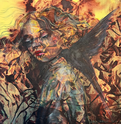 Kübra Akbulut Tarım imzalı tablo — Akrilik Boya, 40×40 cm, 4.000 TL müzayede satışı
