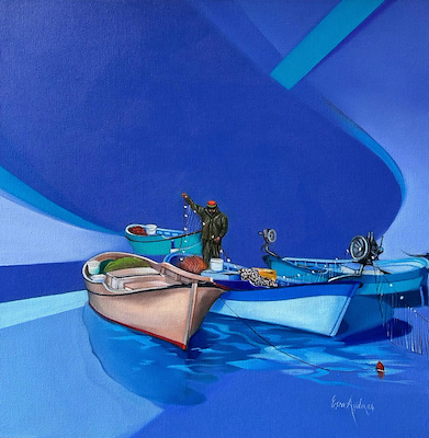 Esra Aydın imzalı tablo — Yağlı Boya, 40×40 cm, 6.000 TL müzayede satışı