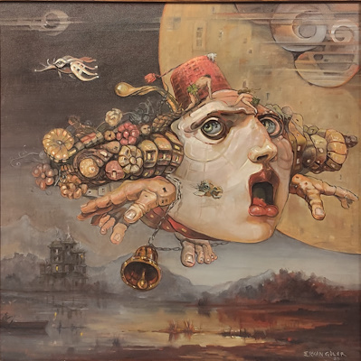 Erkan Güler imzalı tablo — Yağlı Boya, 100×100 cm, 87.500 TL müzayede satışı