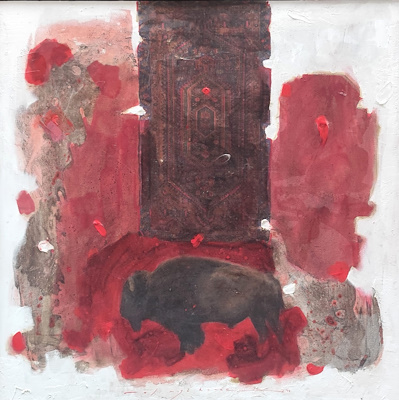 Ali Rıza Kanaç imzalı tablo — Karışık Teknik, 100×100 cm, 65.000 TL müzayede satışı