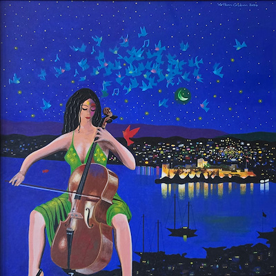 Volkan Coşkun imzalı tablo — Yağlı Boya, 52×52 cm, 6.500 TL müzayede satışı