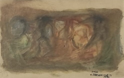 Cihat Özegemen imzalı tablo — Karışık Teknik, 9×14 cm, 1.000 TL müzayede satışı