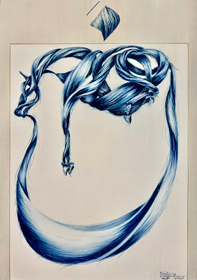 Elmira Akarsu imzalı tablo — Akrilik Boya, 29.7×21 cm, 14.000 TL müzayede satışı