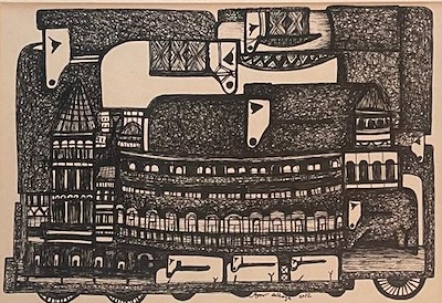Aynur Zilkaya imzalı tablo — Karışık Teknik, 22×31 cm, 2.500 TL müzayede satışı