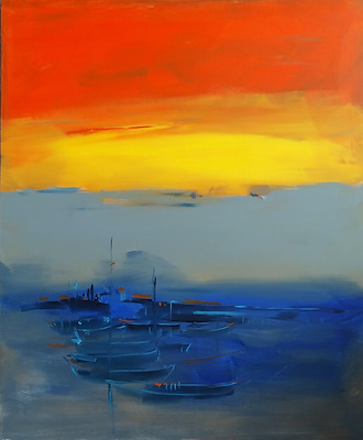 Mevlüt Özemir imzalı tablo — Akrilik Boya, 120×100 cm, 6.000 TL müzayede satışı