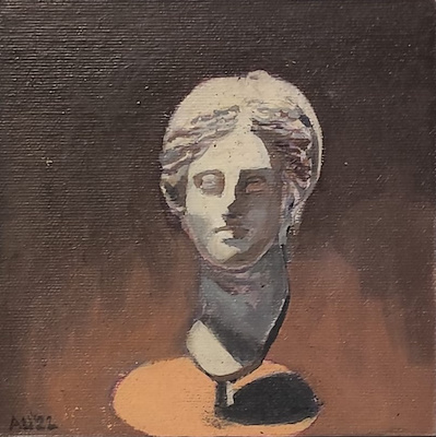 Ahmet Uzuner imzalı tablo — Yağlı Boya, 15×15 cm, 1.000 TL müzayede satışı