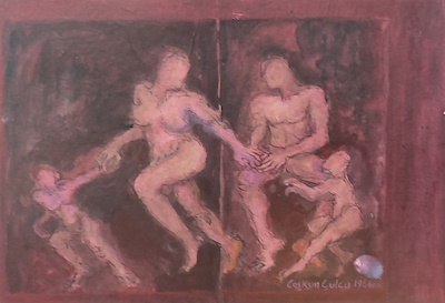 Coşkun Çulcu imzalı tablo — Karışık Teknik, 30×42 cm, 3.500 TL müzayede satışı