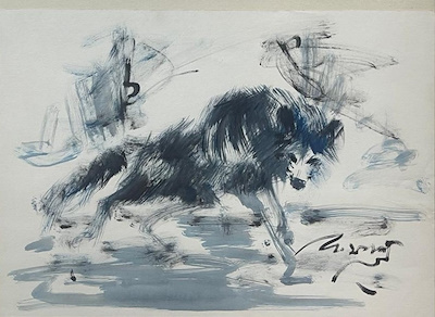 Mehmet Sağ imzalı tablo — Karışık Teknik, 30×42 cm, 3.000 TL müzayede satışı