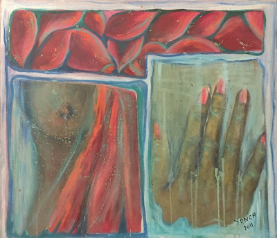 Yonca imzalı tablo — Yağlı Boya, 60×70 cm, 1.000 TL müzayede satışı