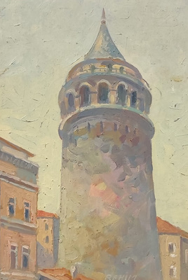 Rehim imzalı tablo — Yağlı Boya, 28×20 cm, 1.000 TL müzayede satışı