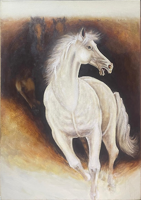 Durmuş Ali Akça imzalı tablo — Yağlı Boya, 80×60 cm, 9.000 TL müzayede satışı