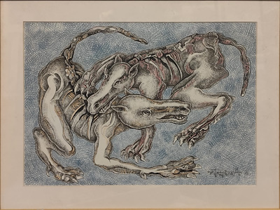 Hakan Kamışoğlu imzalı tablo — Karışık Teknik, 30×43 cm, 2.250 TL müzayede satışı