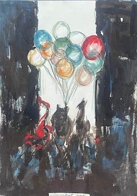 Mehmet Sağ imzalı tablo — Sulu Boya, 30×21 cm, 2.500 TL müzayede satışı
