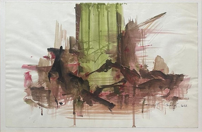 Mehmet Sağ imzalı tablo — Sulu Boya, 30×42 cm, 4.000 TL müzayede satışı