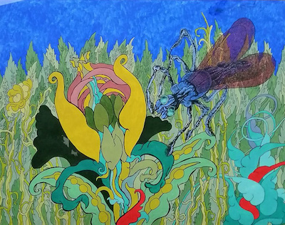 Hakan Kamışoğlu imzalı tablo — Karışık Teknik, 50×65 cm, 3.000 TL müzayede satışı