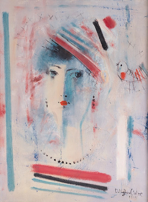 David Ughrelidze imzalı tablo — Karışık Teknik, 40×30 cm, 2.500 TL müzayede satışı