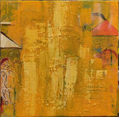 Aliye Altunbilek imzalı tablo — Karışık Teknik, 50×50 cm, 3.500 TL müzayede satışı
