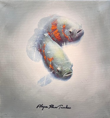 Aleyna İlknur Tavukçu imzalı tablo — Karışık Teknik, 30×30 cm, 2.250 TL müzayede satışı