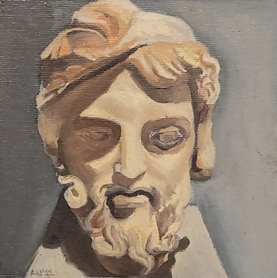 Ahmet Uzuner imzalı tablo — Yağlı Boya, 15×15 cm, 1.250 TL müzayede satışı