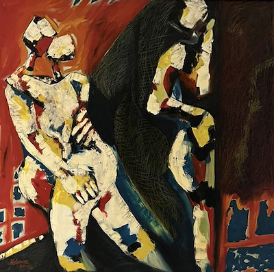 Yılmaz Şenol imzalı tablo — Yağlı Boya, 100×100 cm, 7.000 TL müzayede satışı