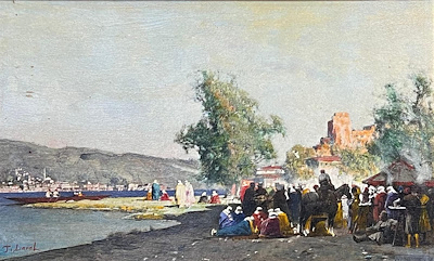 T. Laval imzalı tablo — Yağlı Boya, 25×40 cm, 10.000 TL müzayede satışı