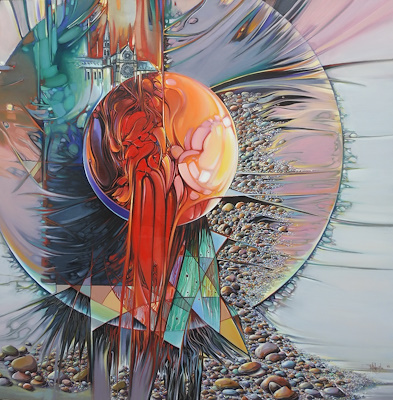Mehmet Hacıfettahoğlu imzalı tablo — 150×150 cm, 14.000 TL müzayede satışı