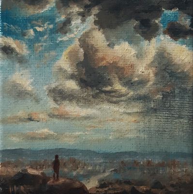Hasan Mirza imzalı tablo — 15×15 cm, 400 TL müzayede satışı