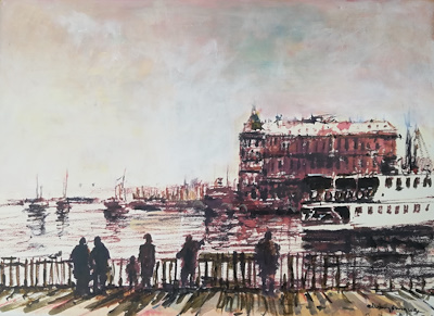 Elvan Sungur imzalı tablo — 50×70 cm, 3.500 TL müzayede satışı