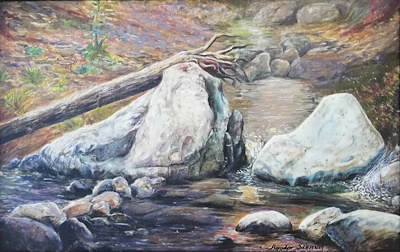Haydar Şişman imzalı tablo — 40×70 cm, 2.750 TL müzayede satışı