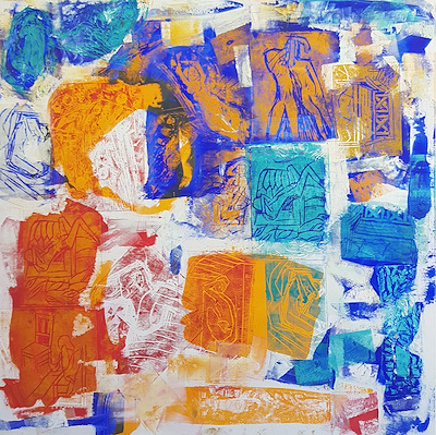 Meltem Söylemez imzalı tablo — 100×100 cm, 4.250 TL müzayede satışı