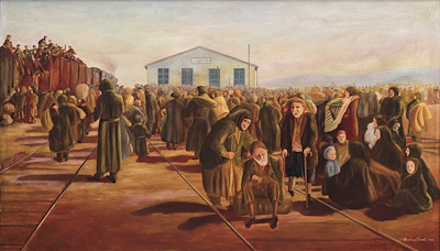 Burhan Önal imzalı tablo — 73×128 cm, 4.000 TL müzayede satışı