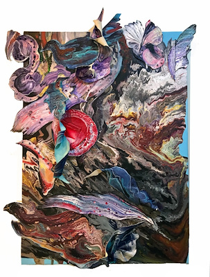 Hosnieh Roomi imzalı tablo — Akrilik Boya, 60×76 cm, 4.000 TL müzayede satışı