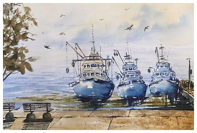 Sultan Ünal imzalı tablo — Sulu Boya, 24×35 cm, 600 TL müzayede satışı