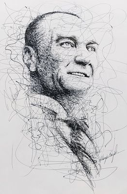 Hüseyin Ergil imzalı tablo — 30×42 cm, 700 TL müzayede satışı