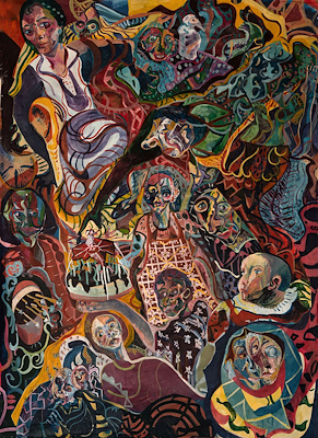 Samineh Amel Sayyah imzalı tablo — Akrilik Boya, 190×140 cm, 10.000 TL müzayede satışı