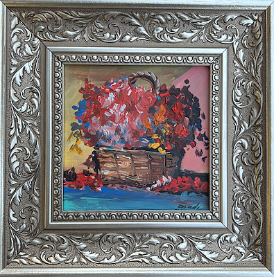 Zviadi Cherqezia imzalı tablo — Yağlı Boya, 13×13 cm, 750 TL müzayede satışı