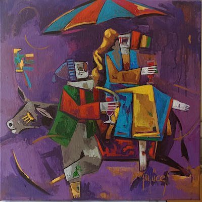Mehmet Yücel imzalı tablo — Akrilik Boya, 40×40 cm, 9.000 TL müzayede satışı