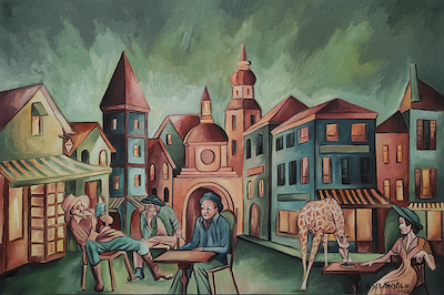 Burak Selimoğlu imzalı tablo — Yağlı Boya, 40×60 cm, 2.000 TL müzayede satışı