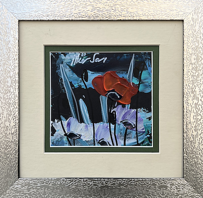 İlker Sarı imzalı tablo — Akrilik Boya, 15×15 cm, 800 TL müzayede satışı