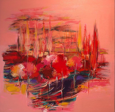 Leyla Afacan Kodaman imzalı tablo — Yağlı Boya, 50×50 cm, 4.500 TL müzayede satışı