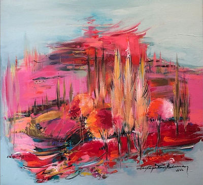 Leyla Afacan Kodaman imzalı tablo — Yağlı Boya, 50×50 cm, 4.500 TL müzayede satışı
