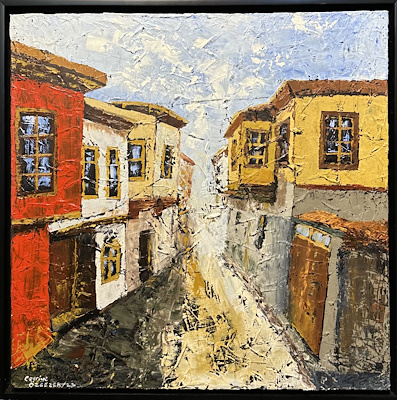 Cevriye Özgezer imzalı tablo — Yağlı Boya, 60×60 cm, 8.000 TL müzayede satışı