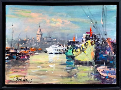 Orhan Gürel imzalı tablo — Yağlı Boya, 50×70 cm, 7.000 TL müzayede satışı