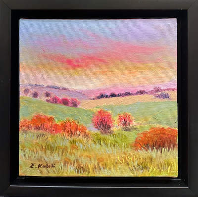 Emine Kaleli imzalı tablo — Yağlı Boya, 20×20 cm, 1.500 TL müzayede satışı