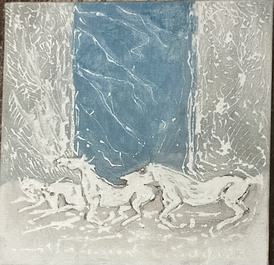 Mehmet Sağ imzalı tablo — Akrilik Boya, 25×25 cm, 2.000 TL müzayede satışı