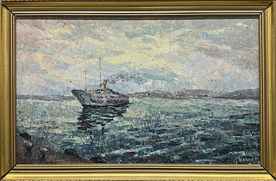 Azizov Mansur Kara imzalı tablo — Yağlı Boya, 44×72 cm, 2.775 TL müzayede satışı