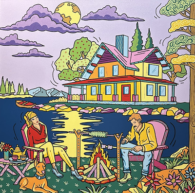 Sena Güven imzalı tablo — Akrilik Boya, 100×100 cm, 15.000 TL müzayede satışı